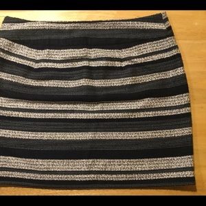 Loft striped lined skirt. 19 inches.